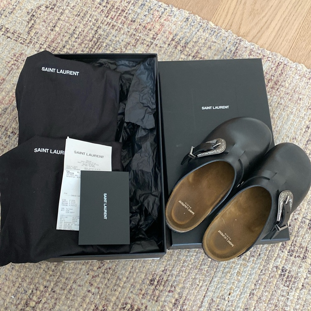 Worn 2x SAINT LAURENT JIMMY CLOG MULES